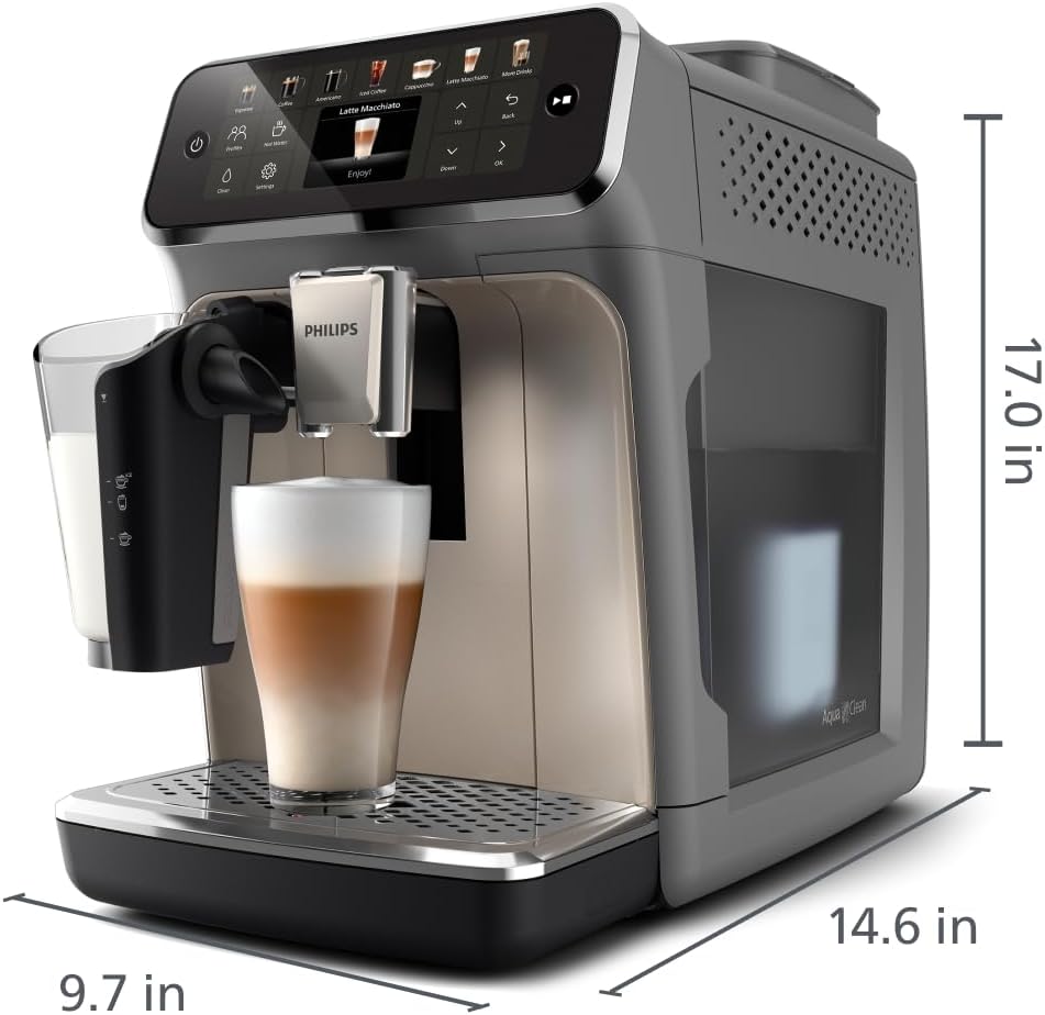 Philips Series 4400 Machine à expresso LatteGo entièrement automatique, technologie SilentBrew, démarrage rapide, café aromatique de haricots fraîchement moulus, 12 boissons chaudes et glacées, chrome - Image 11