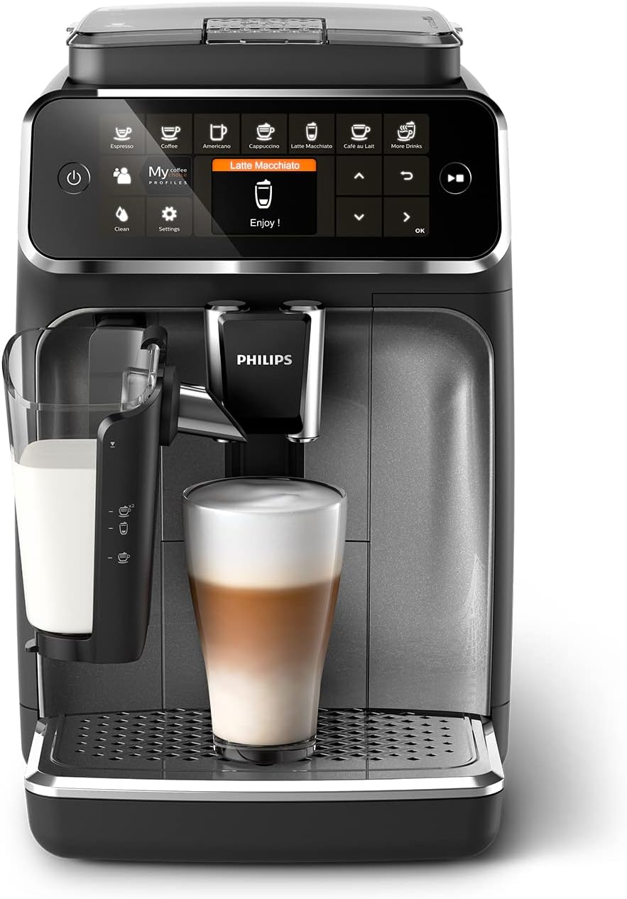Philips Series 4400 Machine à expresso LatteGo entièrement automatique, technologie SilentBrew, démarrage rapide, café aromatique de haricots fraîchement moulus, 12 boissons chaudes et glacées, chrome - Image 5