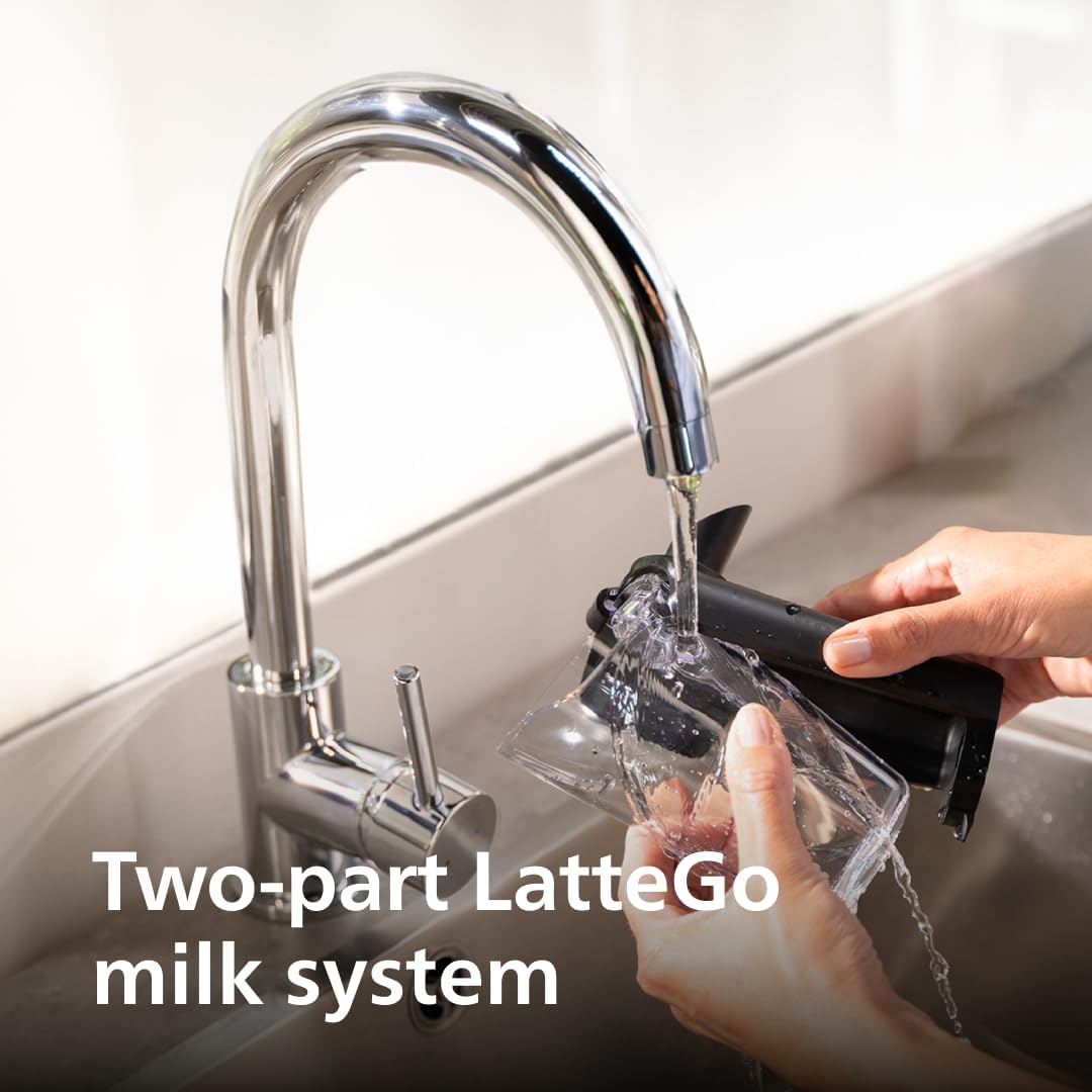 Philips Series 4400 Machine à expresso LatteGo entièrement automatique, technologie SilentBrew, démarrage rapide, café aromatique de haricots fraîchement moulus, 12 boissons chaudes et glacées, chrome - Image 9