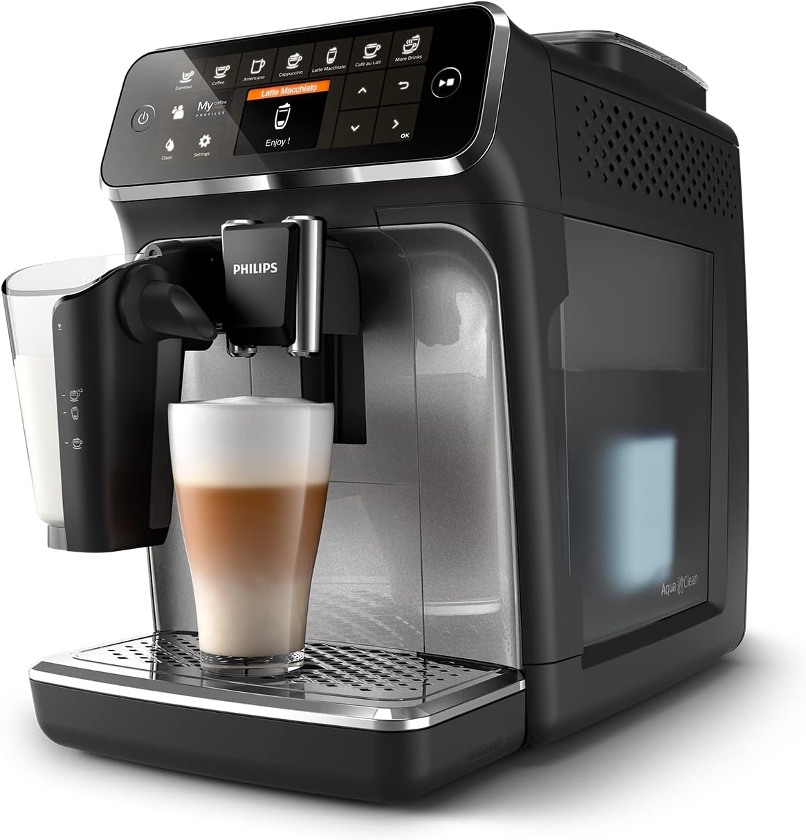Philips Series 4400 Machine à expresso LatteGo entièrement automatique, technologie SilentBrew, démarrage rapide, café aromatique de haricots fraîchement moulus, 12 boissons chaudes et glacées, chrome - Image 10