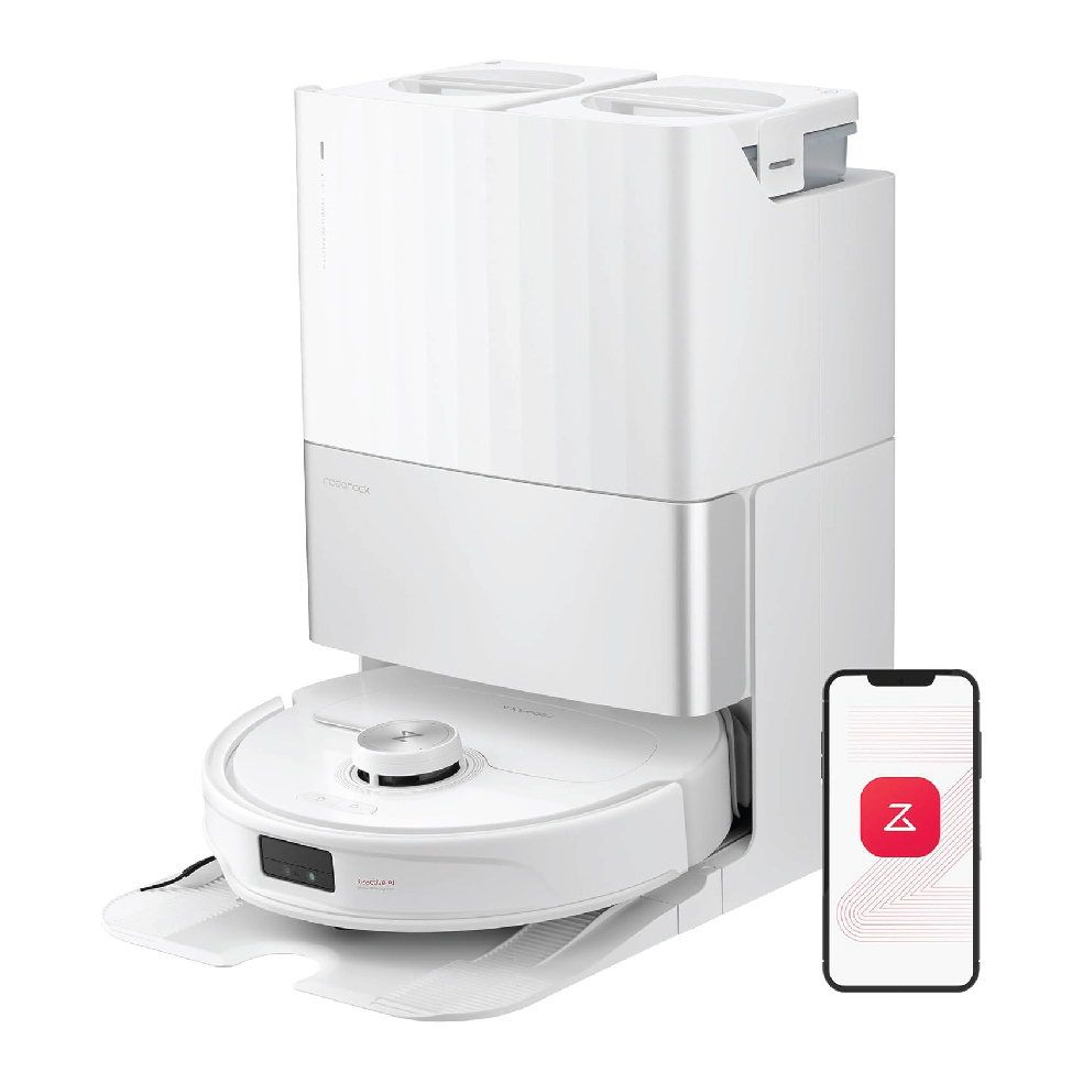 roborock Qrevo Master Aspirateur Robot avec FlexiArm Brosse & Serpillière pour Couverture des Coins