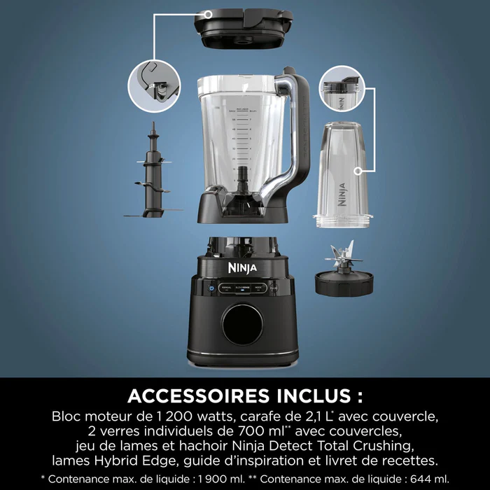 Blender Ninja Detect Power Mixer Pro 3en1 1200W TB301EU – Image 3